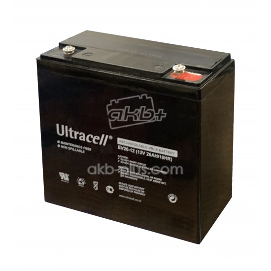 Батарея аккумуляторная Ultracell EV26-12, 12В, 26Ач - купить